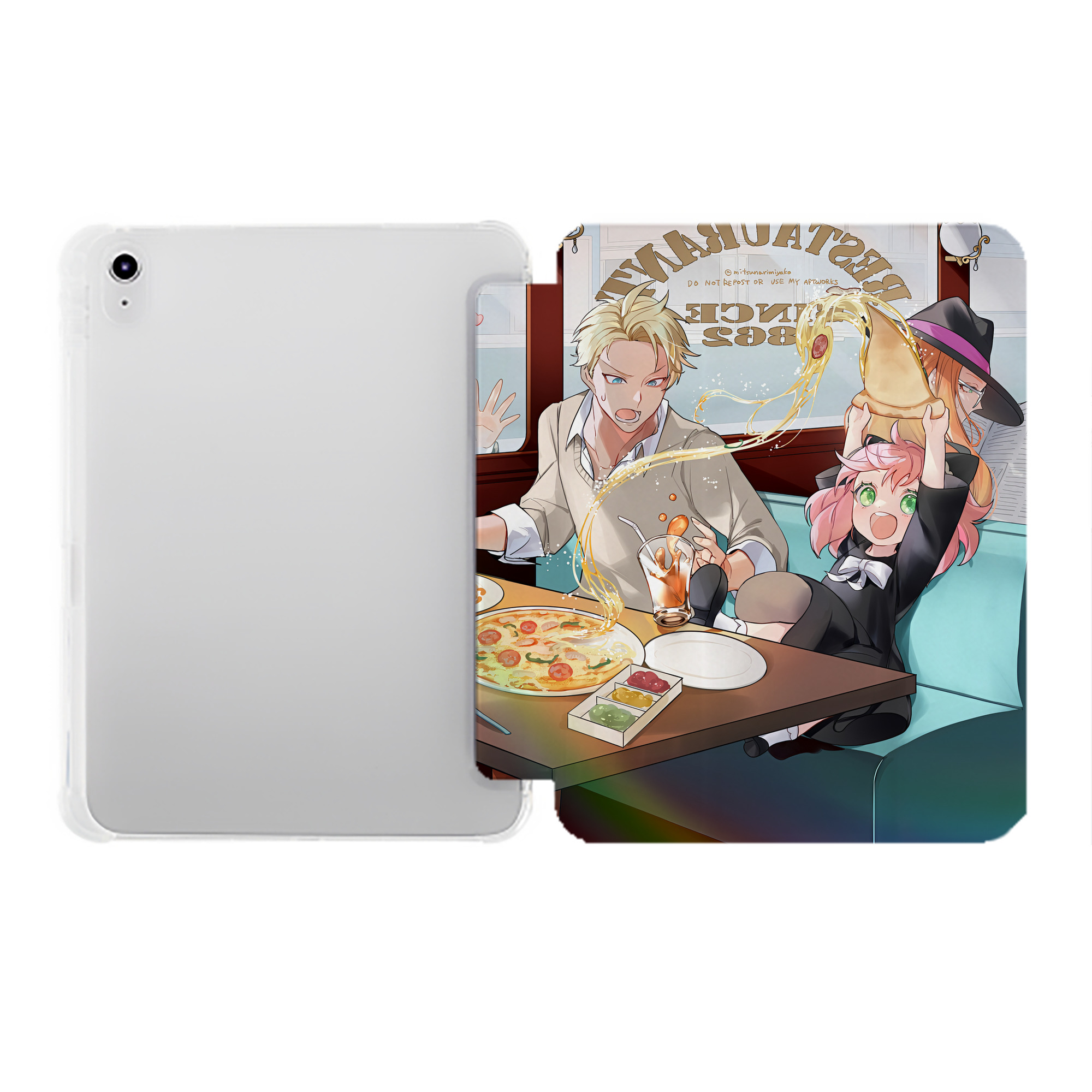 （画像用） SPY×FAMILY间谍家家酒 IPad ケース ペン収納付き 三つ折りスタンド PUレザー×シリコン 対応機種9.5/10.5/10.9インチ